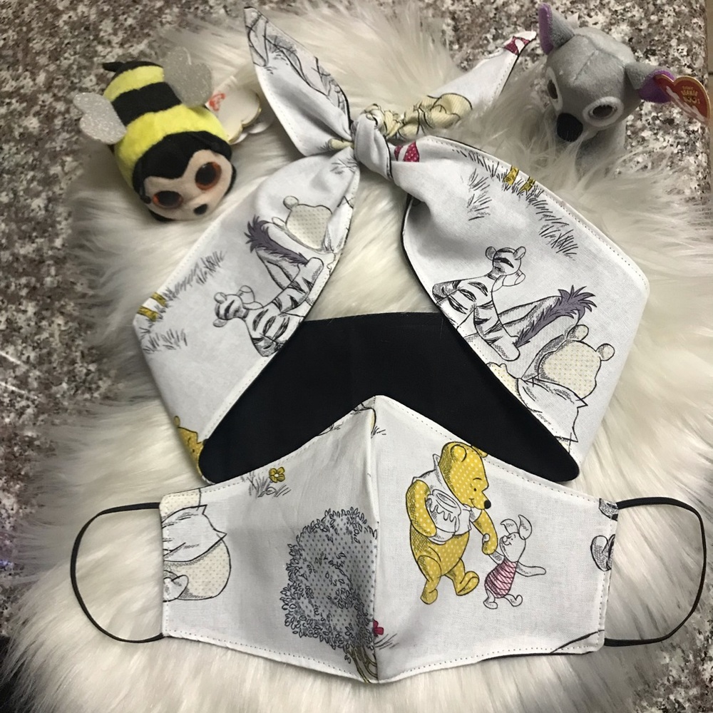 Winnie the Pooh  Headband/Face Mask
